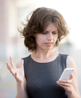 Text confused person